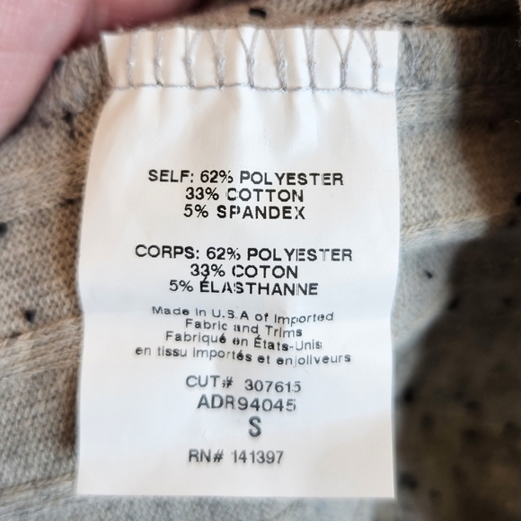 ASTR The Label Gray Heather With Black Dots Lace Up Front Ribbed Knit Dress Sz S - Picture 13 of 13